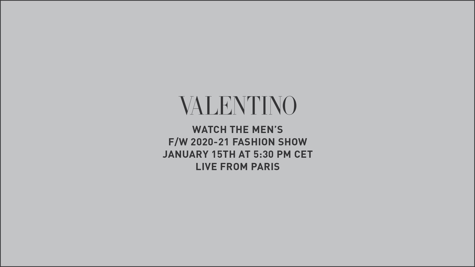 Смотрим показ новой мужской коллекции Valentino в прямом эфире