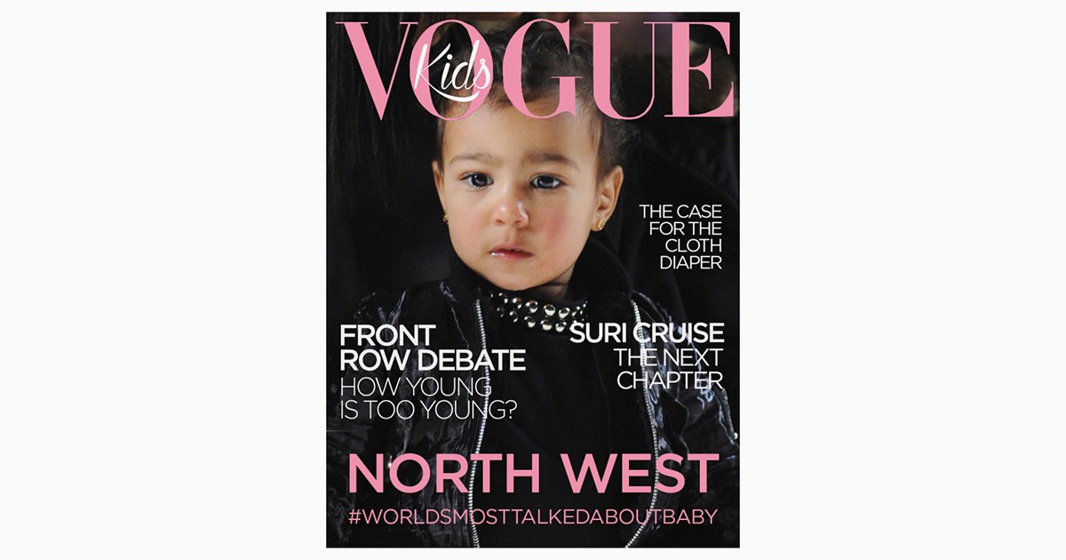 Дочь Канье Уэста и Ким  Кардашьян снялась для обложки Vogue Kids