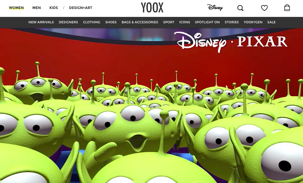Yoox и Disney открыли онлайн-магазин с дизайнерской одеждой