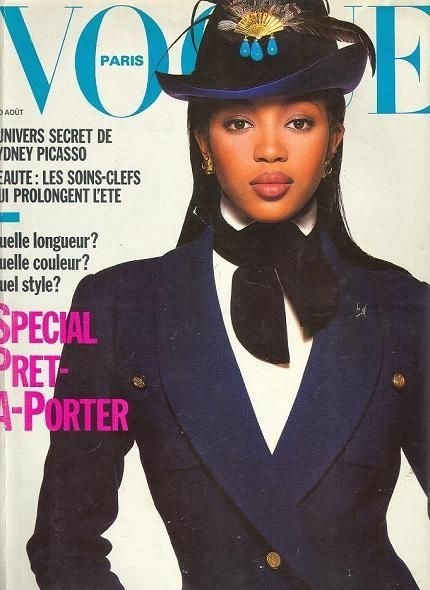 Наоми Кэмпбелл на обложке Vogue Paris, 1988
