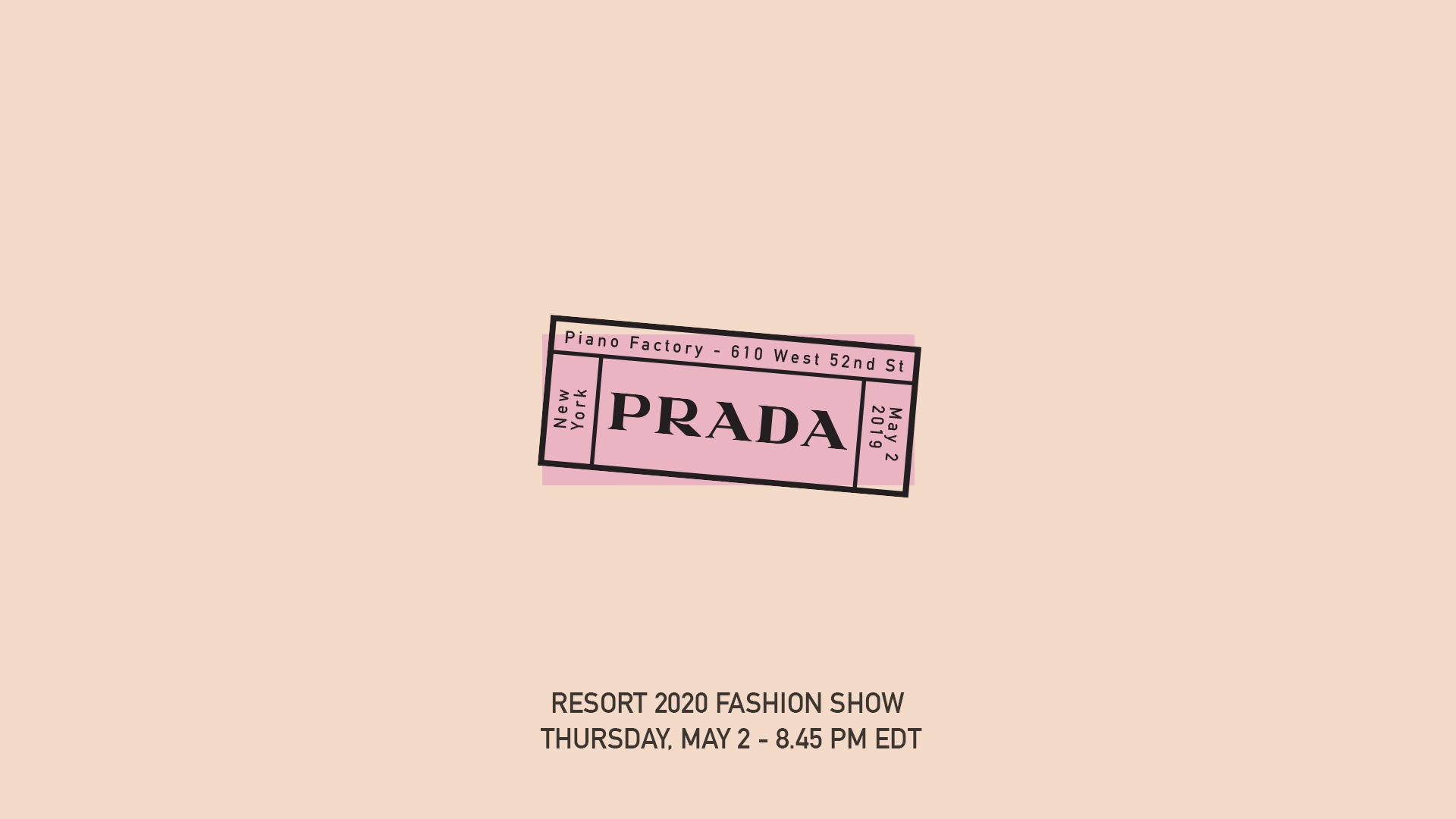 Прямая трансляция показа Prada