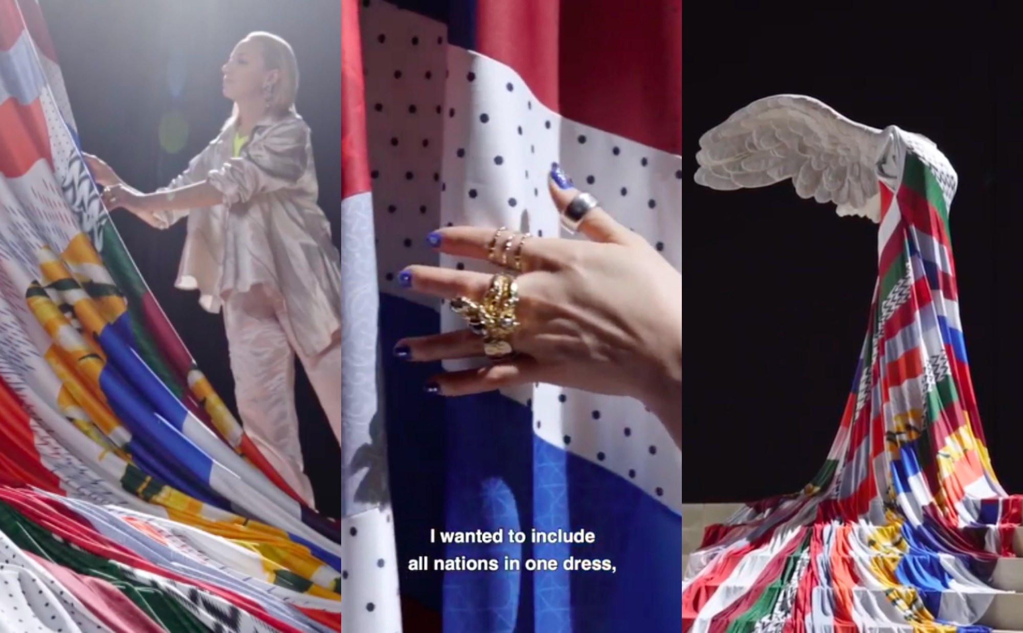 Nike попросили Кристель Коше создать платье для статуи богини Ники