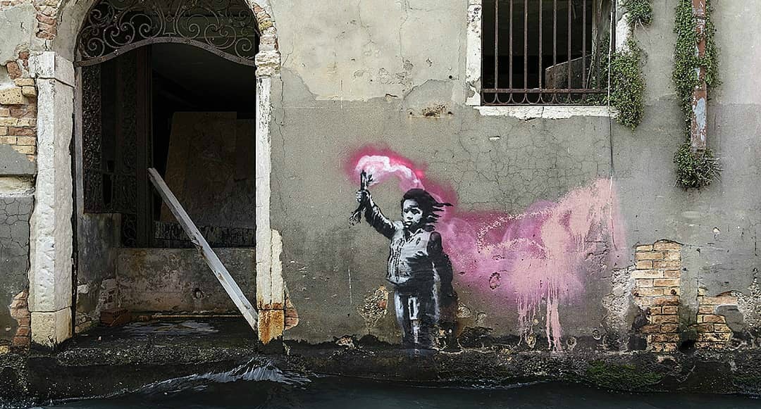 Бэнкси нарисовал новое граффити в Венеции
