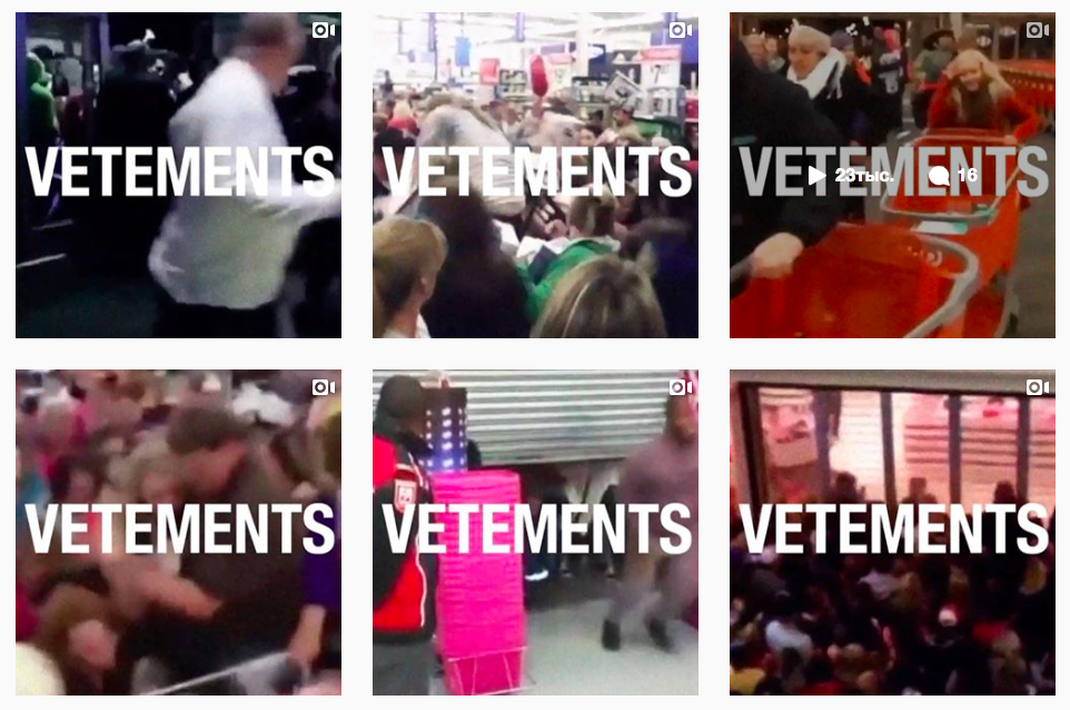 Vetements анонсировали парижский показ видео с черных пятниц