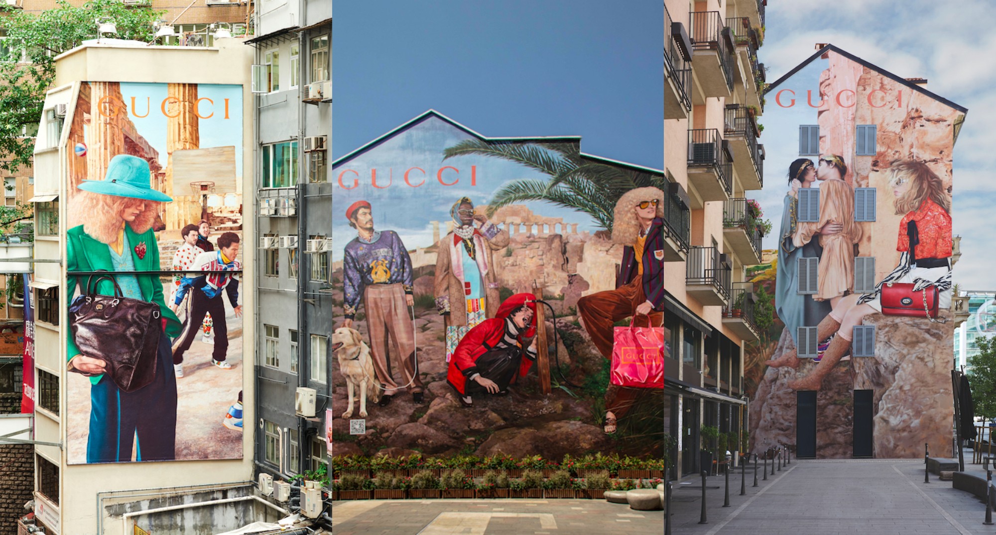 Gucci расписали стены зданий по всему миру в рамках новой кампании
