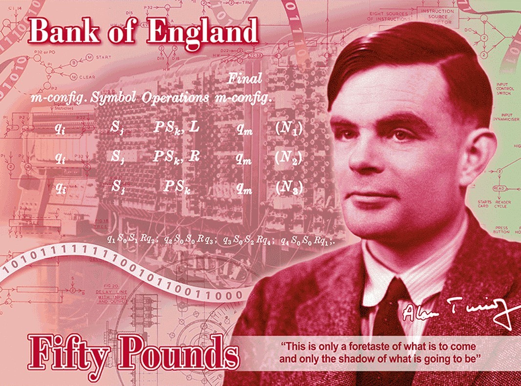 На новой банкноте £50 появится портрет математика Алана Тьюринга