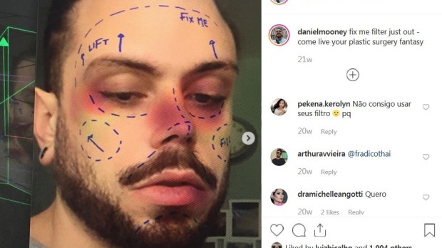 В Instagram исчезнут маски с имитацией пластических операций
