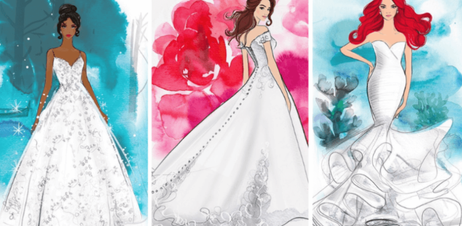  Disney Weddings и Allure Bridals создали коллекцию платьев Disney Princess