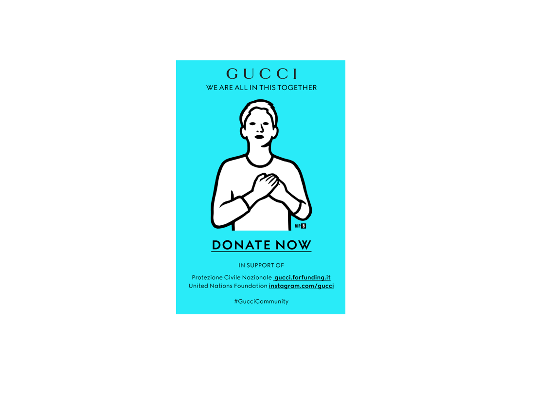 Gucci пожертвовали €2 миллиона организациям по борьбе с пандемией коронавируса