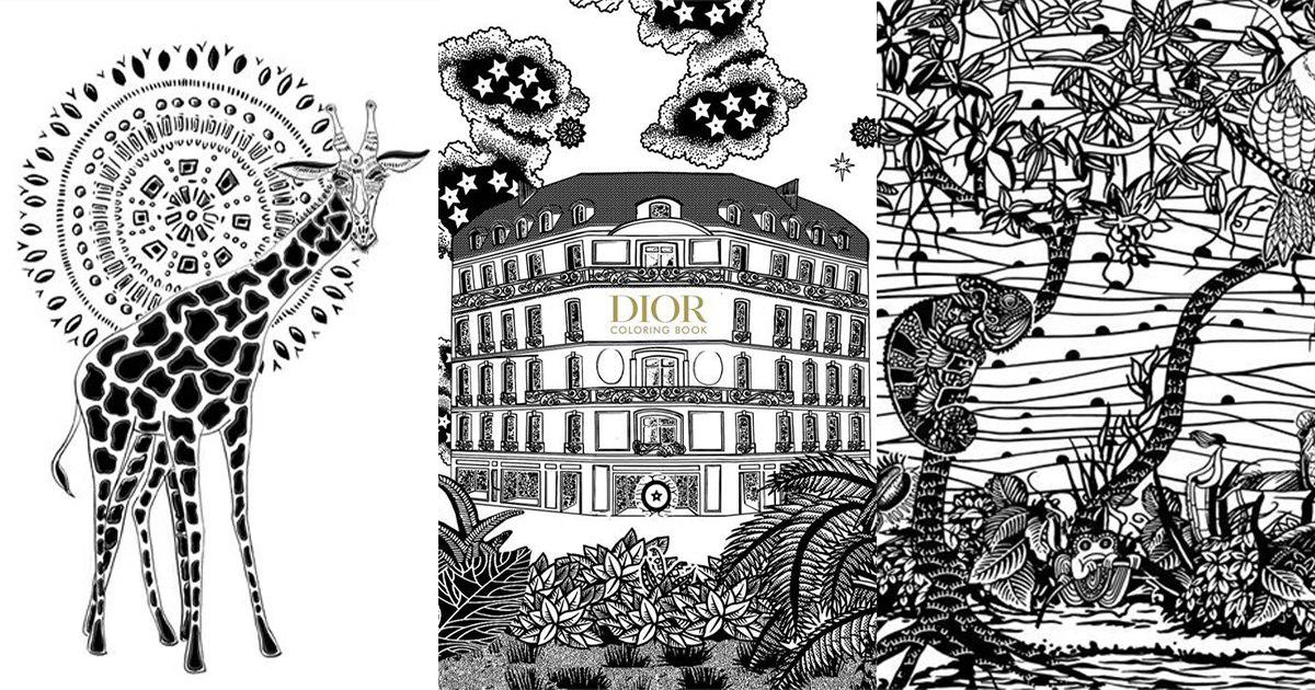 Dior выпустили книгу-раскраску с принтами бренда