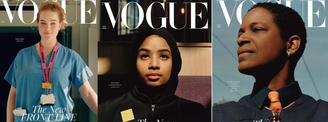 Врачи и другие герои пандемии — на июльских обложках британского Vogue