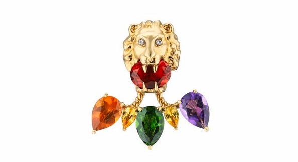 Золотые серьги и кольца в виде львов — в ювелирной коллекции Gucci