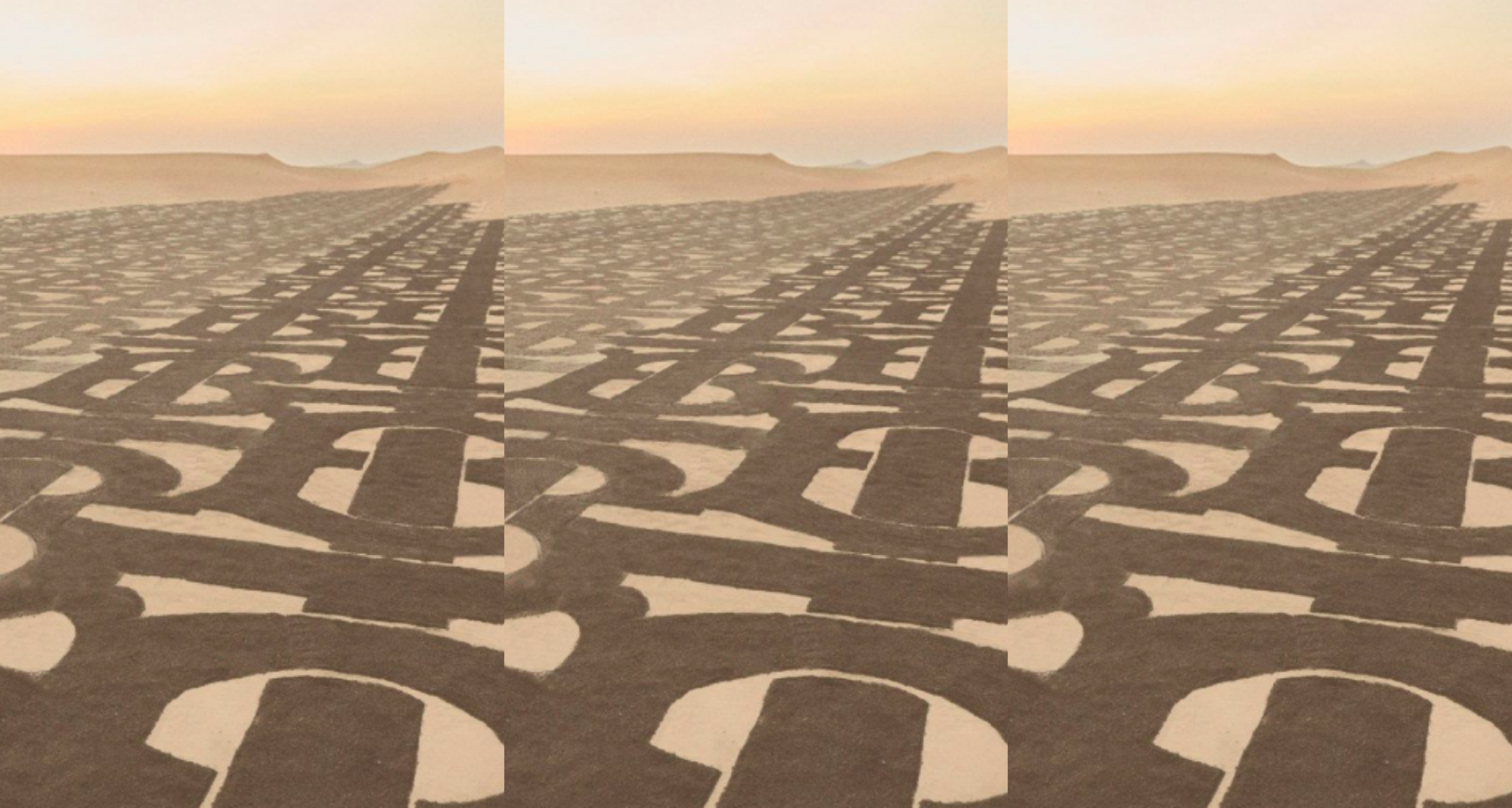 Burberry покрыли монограммой песчаные дюны — и это очень красиво