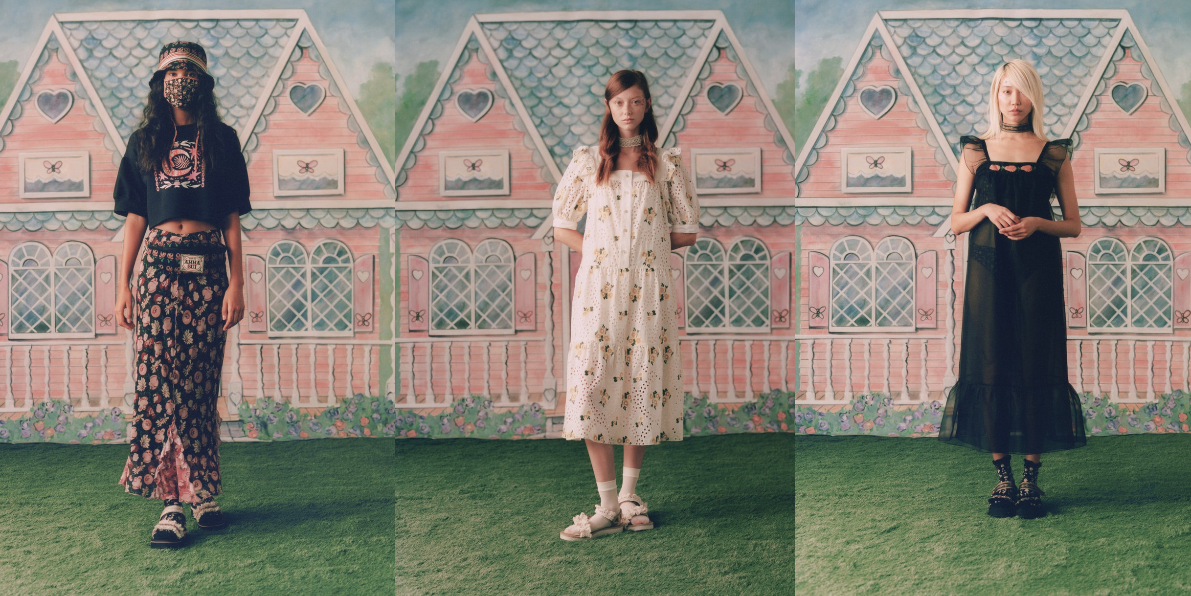 Цветочный принт, кружево и работы импрессионистов — в новой коллекции Anna Sui