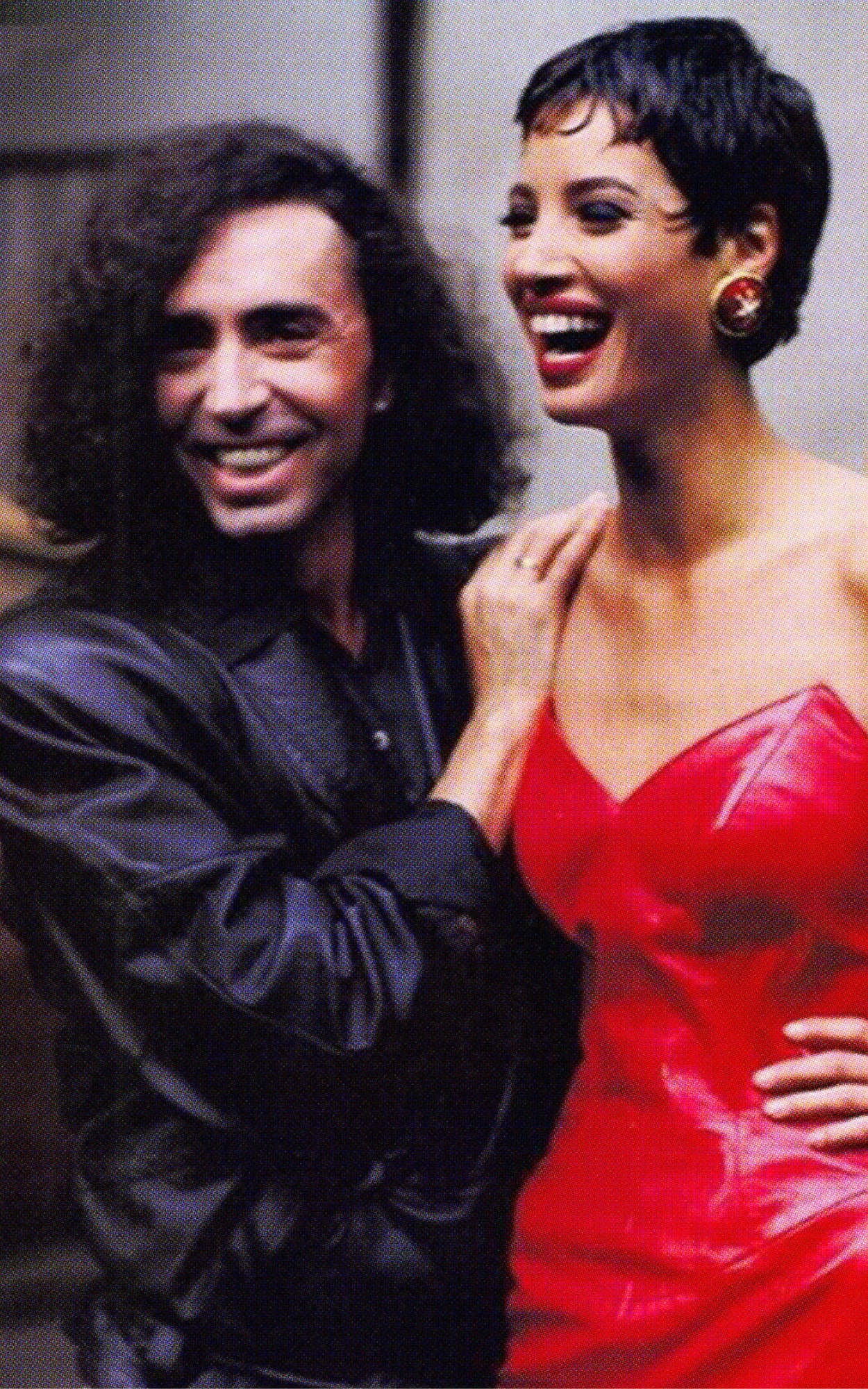 Валерий Леонтьев и Кристи Тарлингтон в 1990 году — на съемке американского Vogue