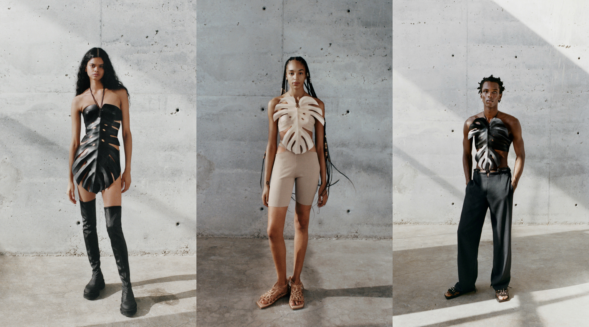 Австралийский дизайнер Дион Ли превратил листья монстеры в платья и корсеты