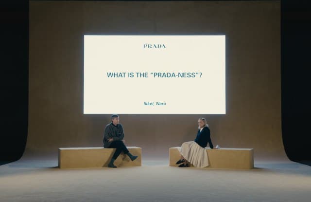 Миучча Прада и Раф Симонс ответят на вопросы студентов-дизайнеров после показа Prada