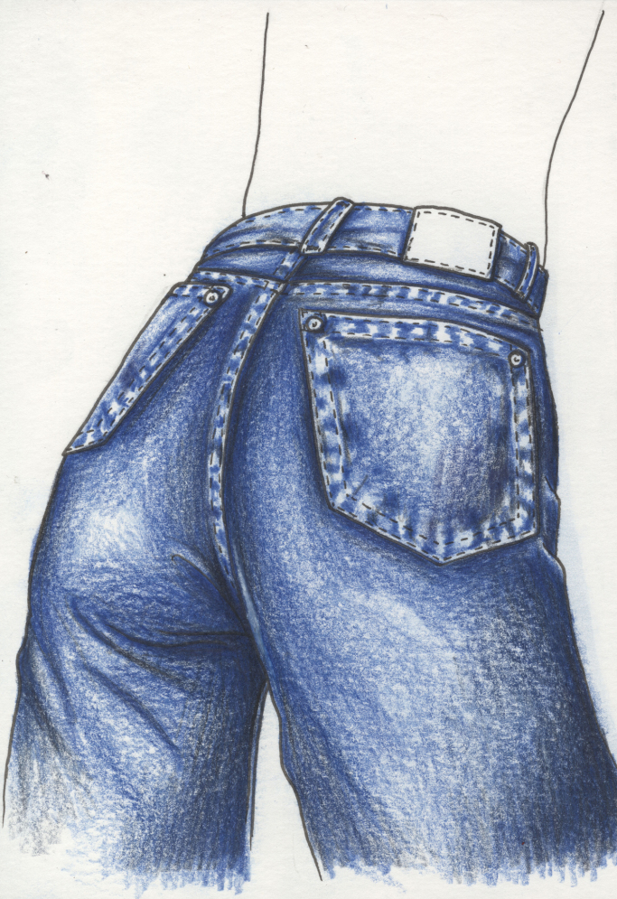 Как нарисовать джинсу