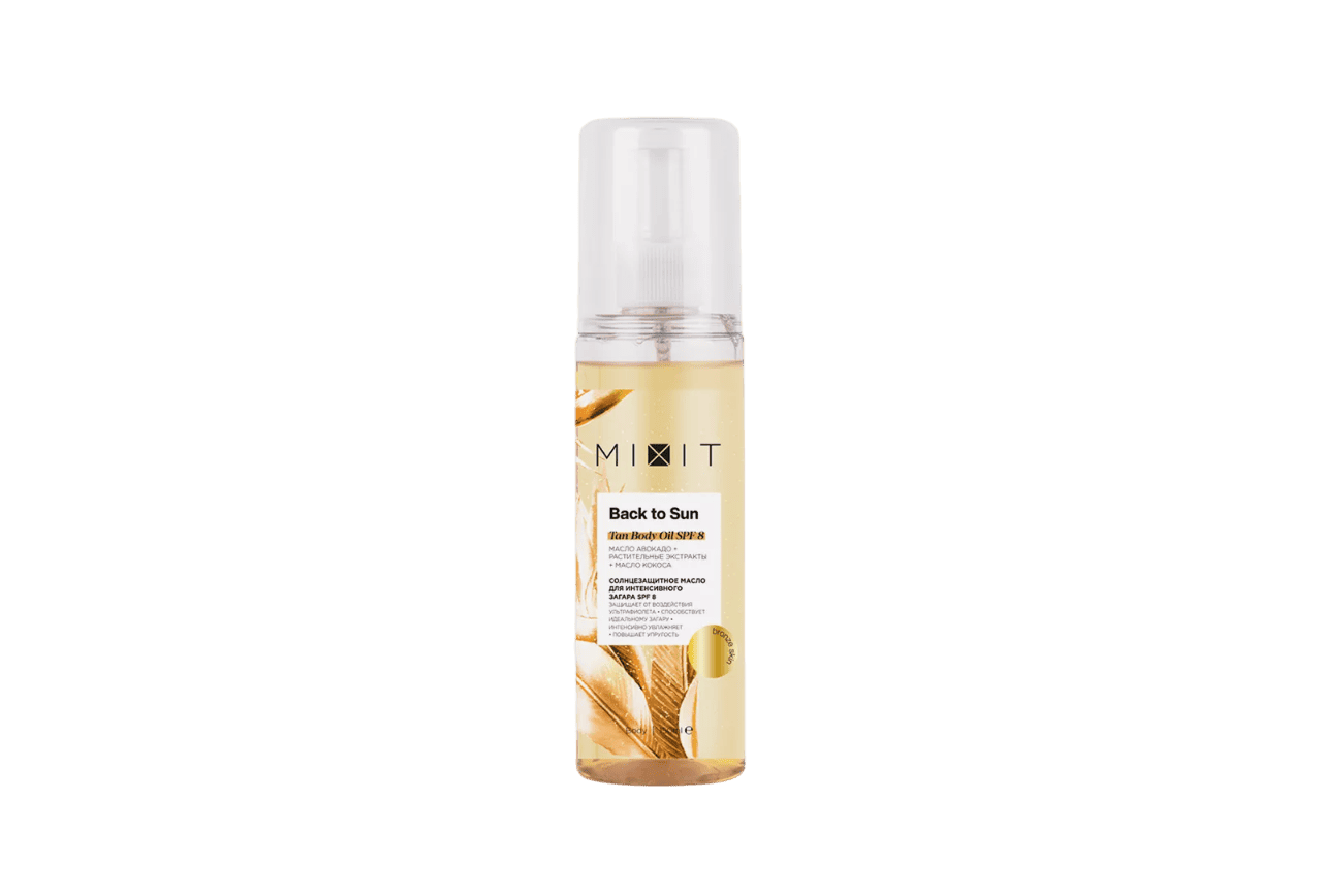 СОЛНЦЕЗАЩИТНОЕ МАСЛО BACK TO SUN TAN BODY OIL SPF 8, MIXIT