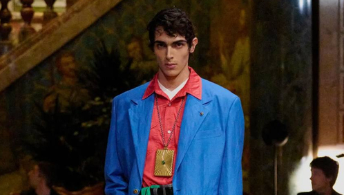 Дарио Витале в Versace на неделе моды в Милане
