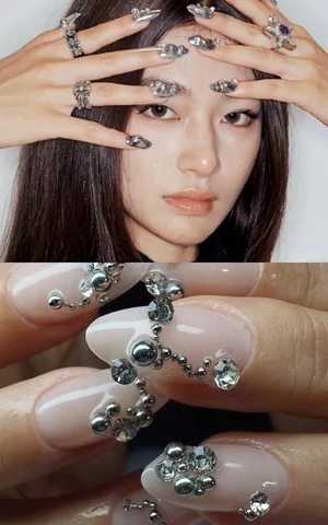 Банты, стразы, мишура. Большой мудборд для тех, кто не определился с маникюром на Новый год