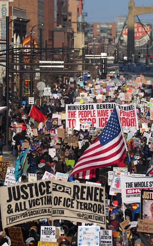 В Голливуде призывали американцев присоединиться к забастовке против иммиграционной службы ICE