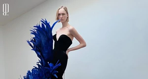 Дизайнер Илья Мигмун создал уникальное платье при поддержке The Blueprint и Lamoda