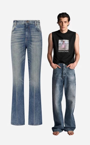 Прямые, со стрелками и «винтажными» дырками. 34 самых актуальных мужских джинсов 2026-го