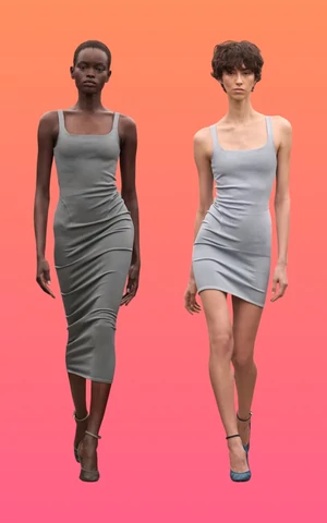 Глубокий вдох. В моду возвращаются платья «в облипку» — как на шоу Gucci и Alaia 