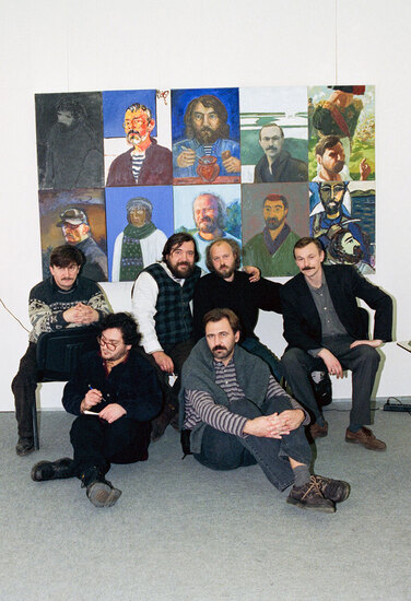 «Митьки» на Российской художественной ярмарке в Центральном Доме художника, 1996  Фото: Великжанин Виктор/ТАСС