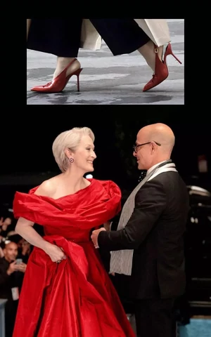 Платья-облака, галстуки и логотипы на груди. Пошлый и очаровательный стиль в «Дьявол носит Prada 2»