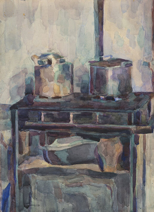 Вера Хлебникова, «Натюрморт с плитой», 1938