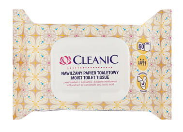 Влажная туалетная бумага с молочной кислотой и экстрактом ромашки Cleanic, 315 ₽
