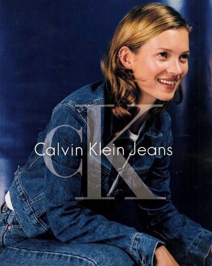 Кейт Мосс в кампейнах Calvin Klein Jeans 1992 и 1996 годов