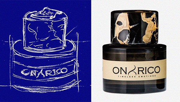 Основатели нишевой марки Onyrico рисуют для The Blueprint флакон нового аромата Itineris