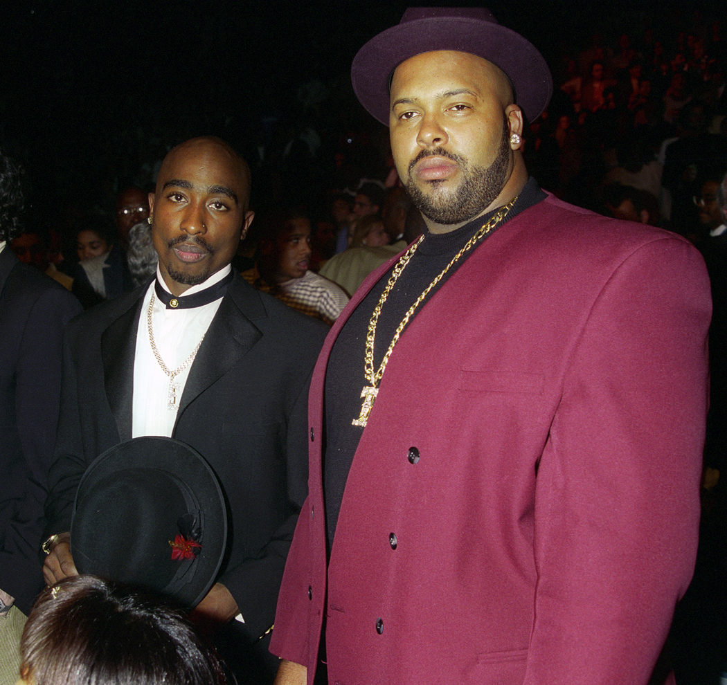 Тупак Шакур и Шуг Найт перед боем Майка Тайсона и Бруно на арене MGM Grand, 1996 