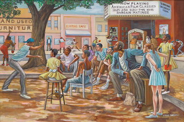 Эрни Барнс, The Critic’s Corner, 2007, © Ernie Barnes Family Trust