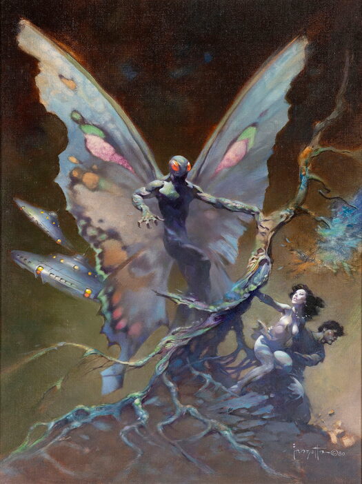 Фрэнк Фразетта, Mothman, cover for High Times, no. 57, май 1980. © Frank Frazetta / Frazetta Girls LLC
