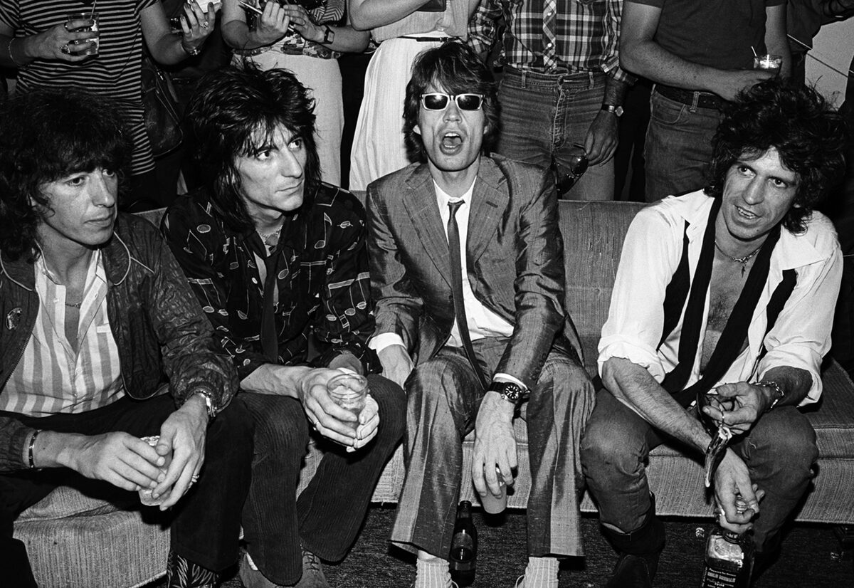 Rolling Stones отмечают выход своего нового альбома Emotional Rescue в клубе Danceteria, 1980
