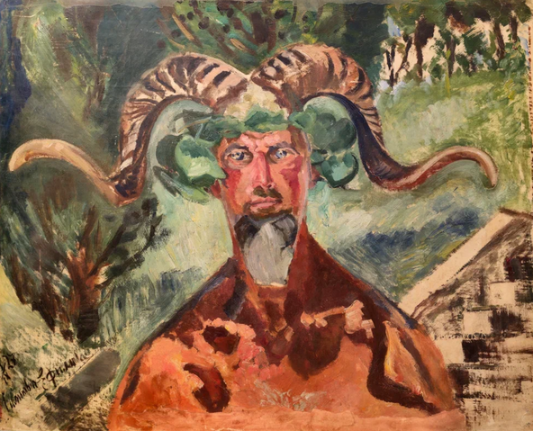 Симонович-Ефимова Нина Яковлевна. «Фавн» (Портрет мужа - Ивана Ефимова), 1928-1936. Собрание семьи художницы