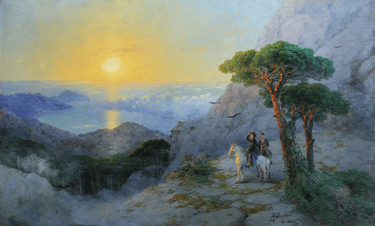И.К. Айвазовский, «Пушкин на вершине Ай-Петри при восходе солнца», 1899