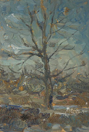 Анатолий Зверев, «Облетевшее дерево», 1950-е