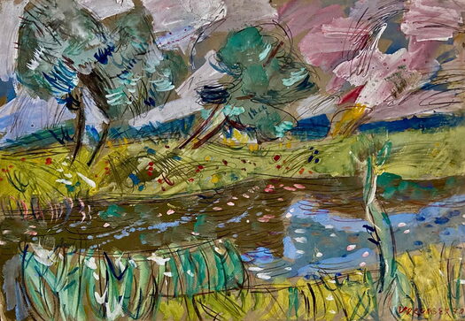 Валентин Воробьев, «Пейзаж. Таруса», 1960-е