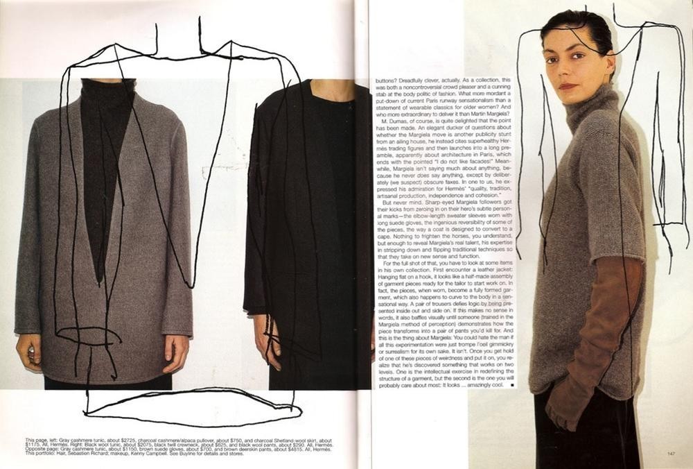 Vogue опубликовал архивные фотографии коллекций Мартина Маржелы для Hermès
