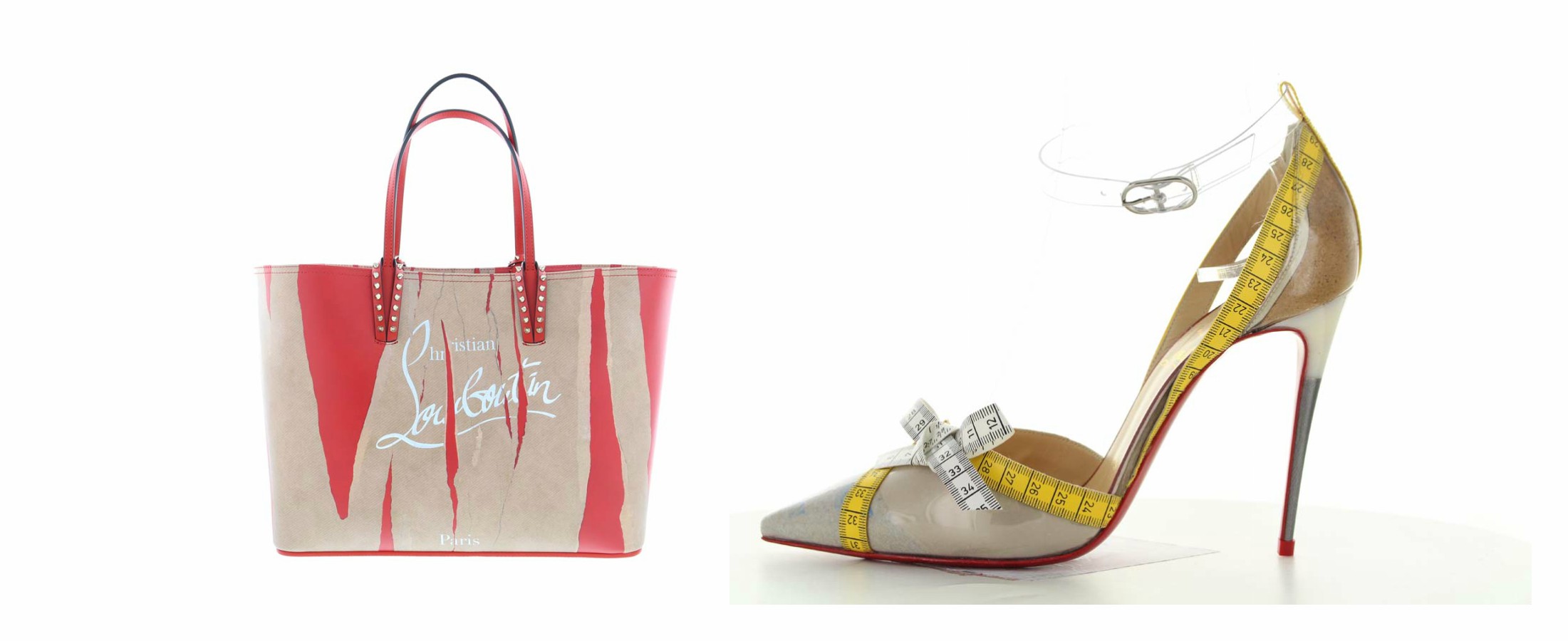 Christian Louboutin украсили туфли и сумки картоном и портновским сантиметром