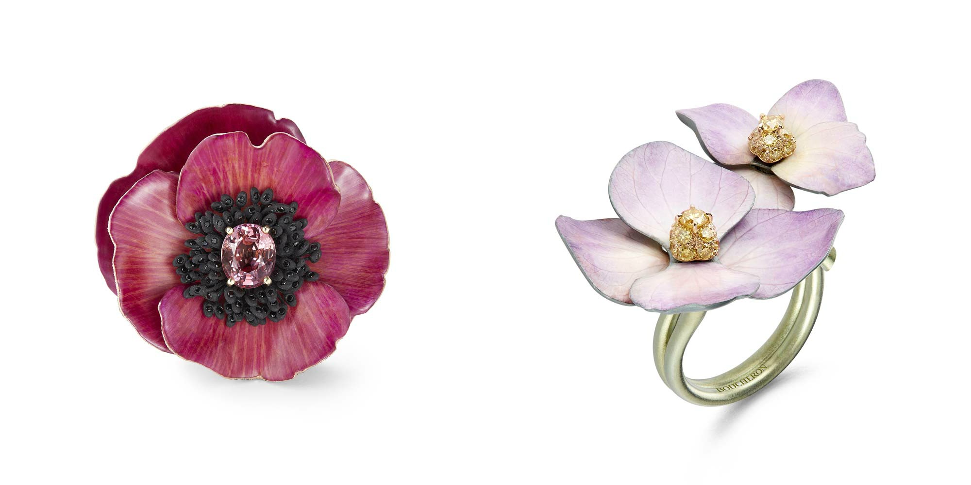Boucheron сохранили лепестки живых цветов в коллекции высокого ювелирного искусства